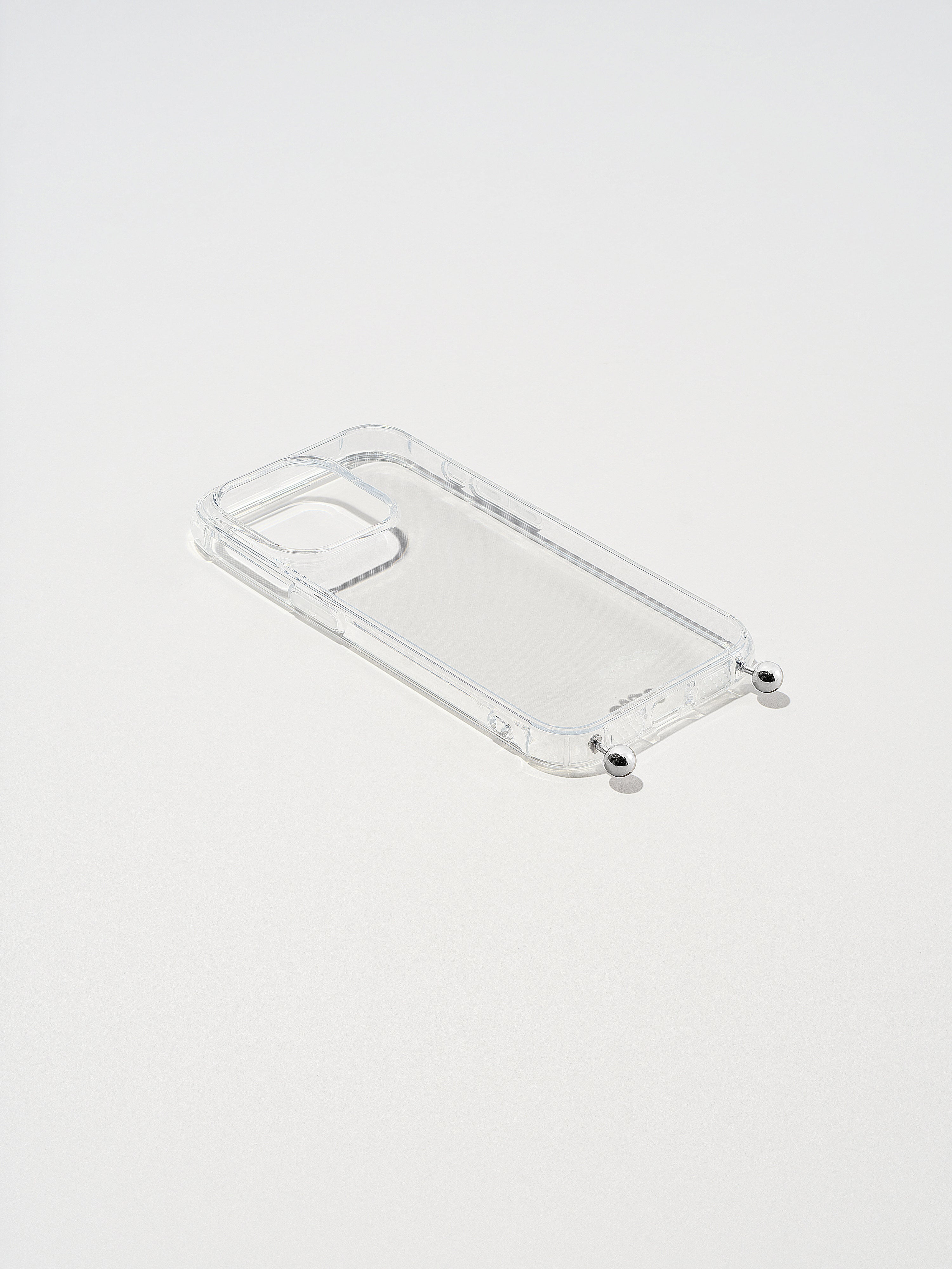Clear iphone case on a white background