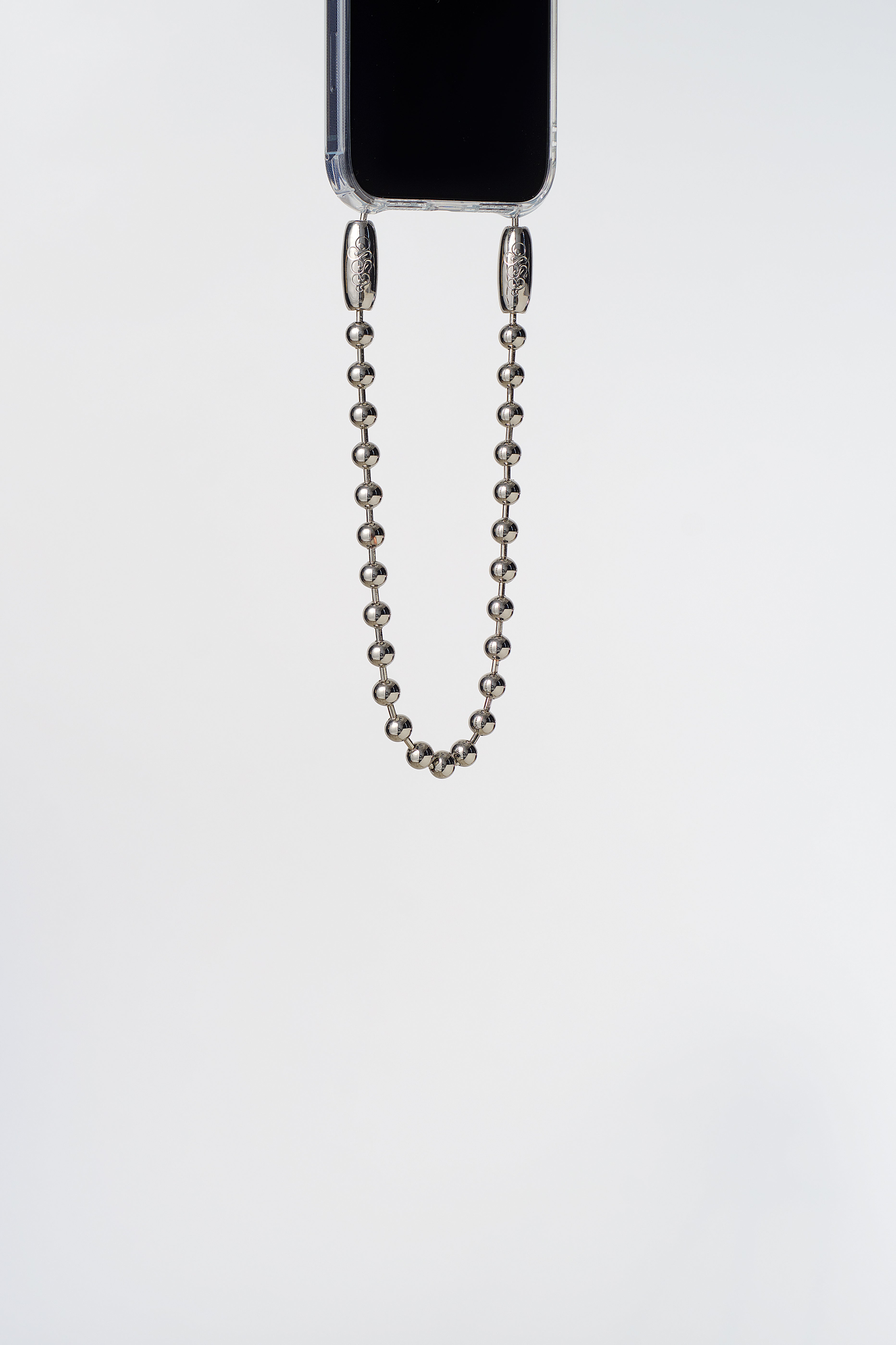 Ballchain Wristlet in Rhodium by Ossa