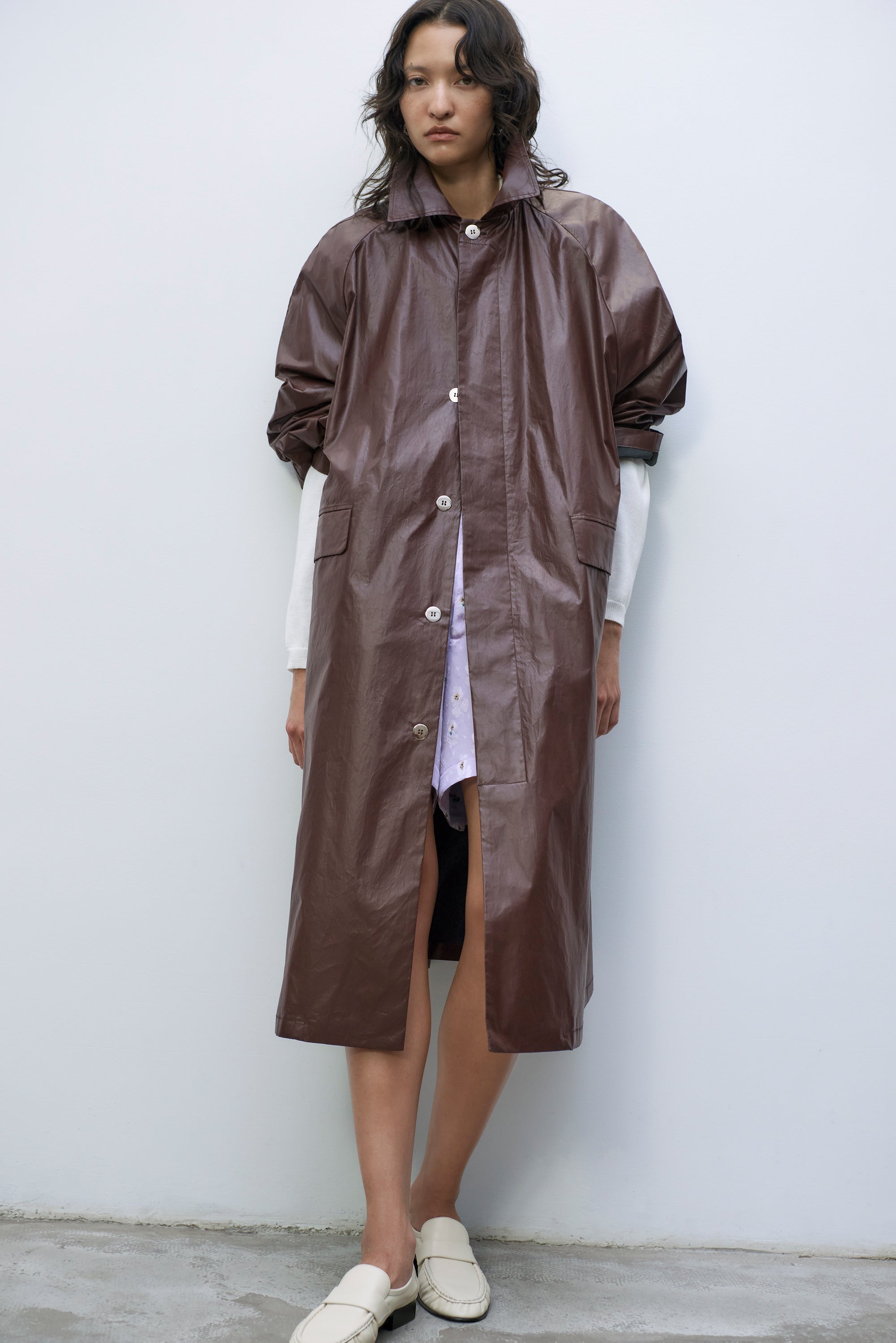 Trench Coat in Prune by CORDERA