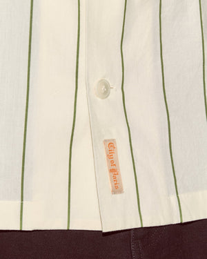 Celery Stripe Short Sleeve Shirt by Bode