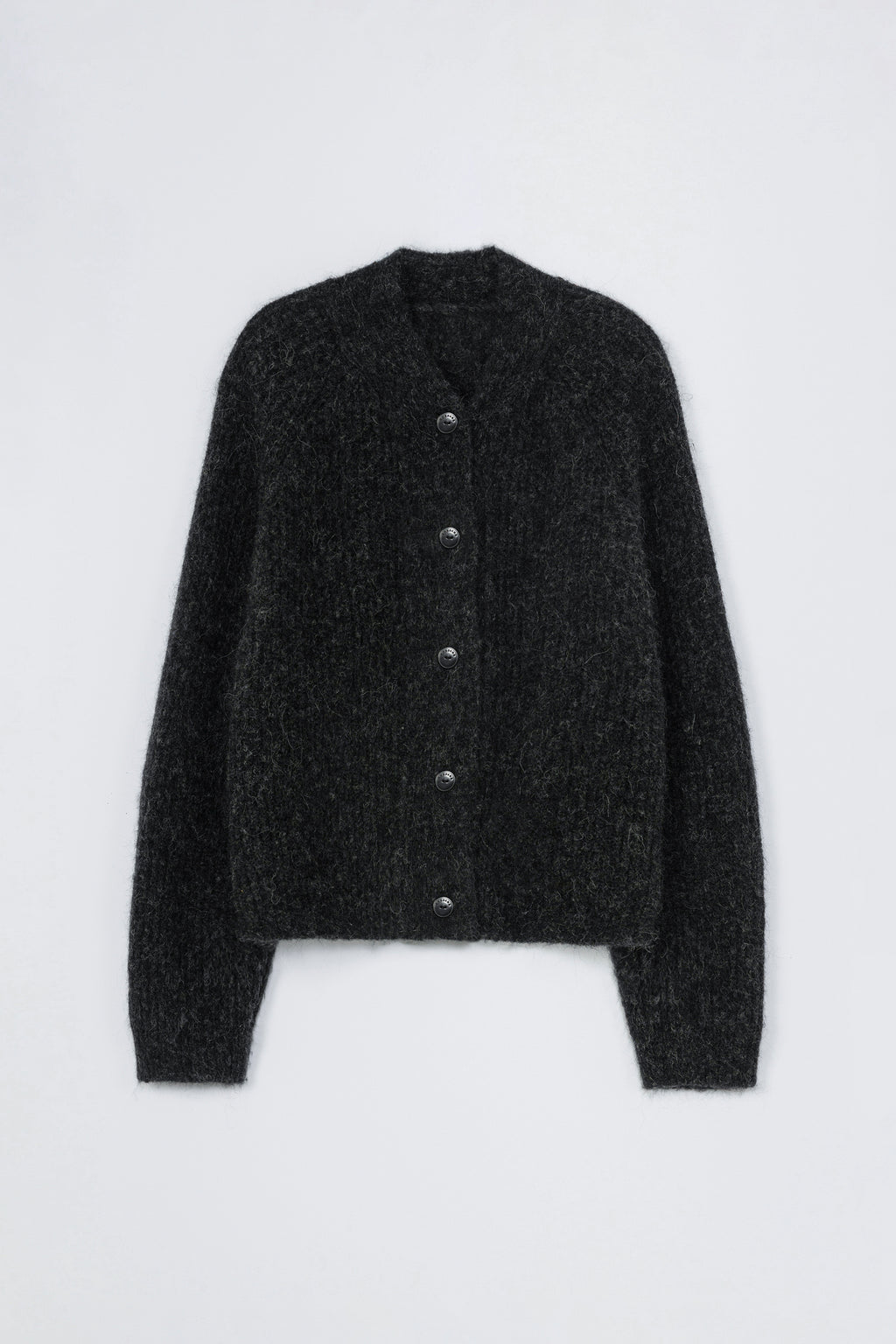 Baby Alpaca Cardigan in Anthracite by CORDERA
