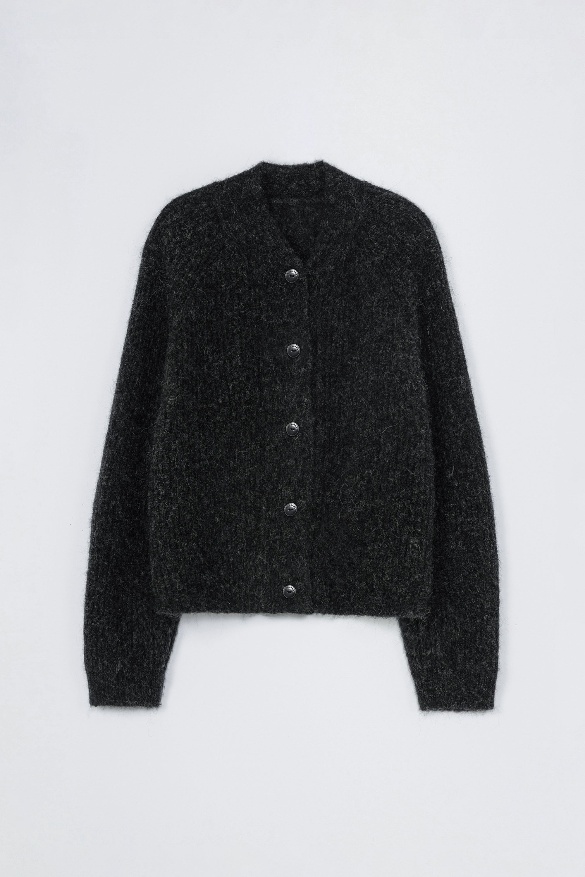 Baby Alpaca Cardigan in Anthracite by CORDERA