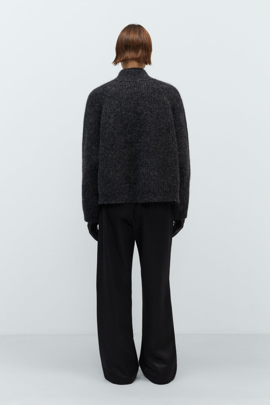 Baby Alpaca Cardigan in Anthracite by CORDERA