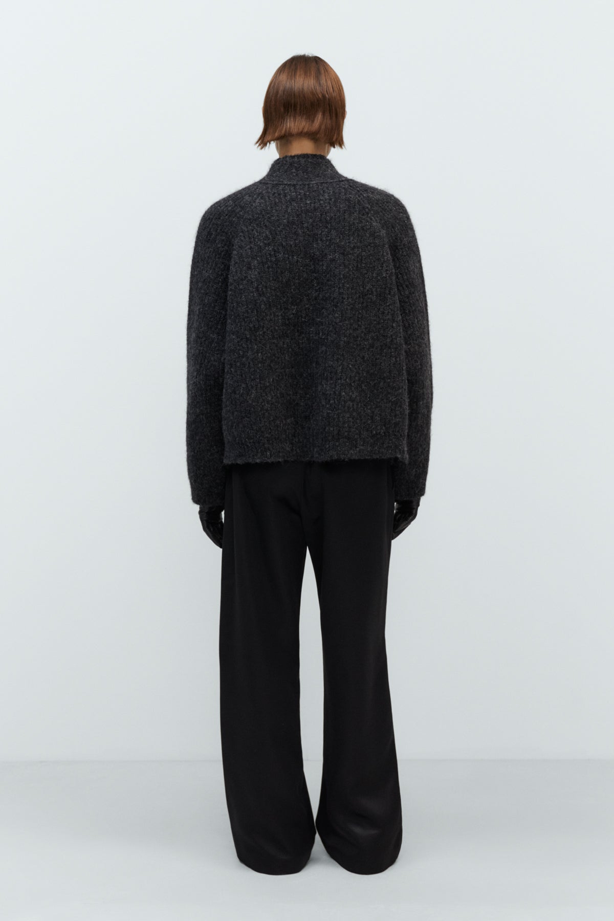 Baby Alpaca Cardigan in Anthracite by CORDERA