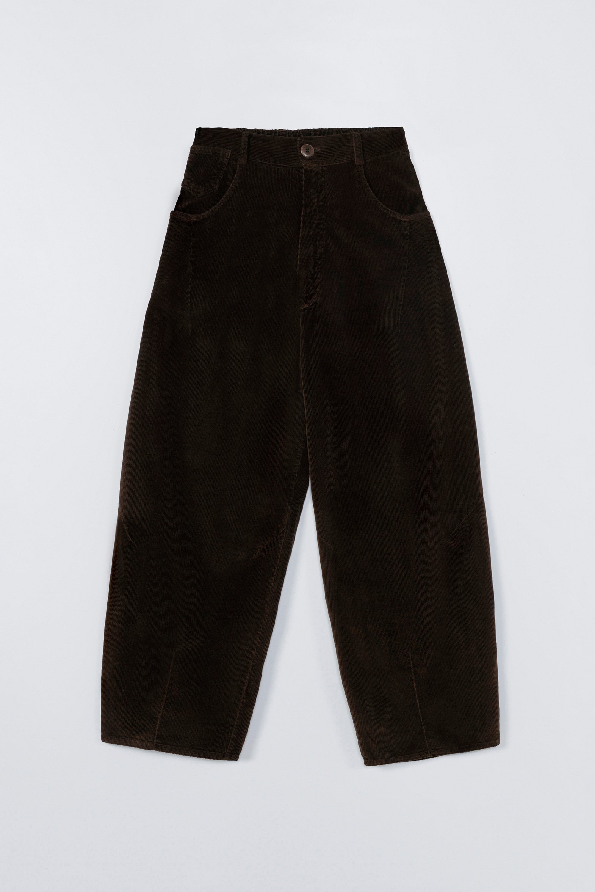 Corduroy Baggy Pants in Brown by CORDERA