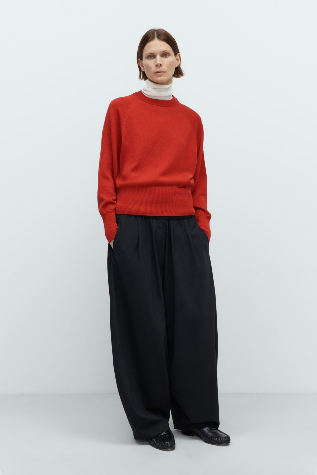 Merino Wool Sweater in Red by CORDERA