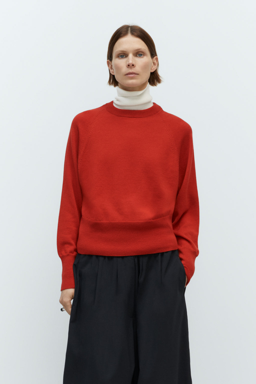 Merino Wool Sweater in Red by CORDERA