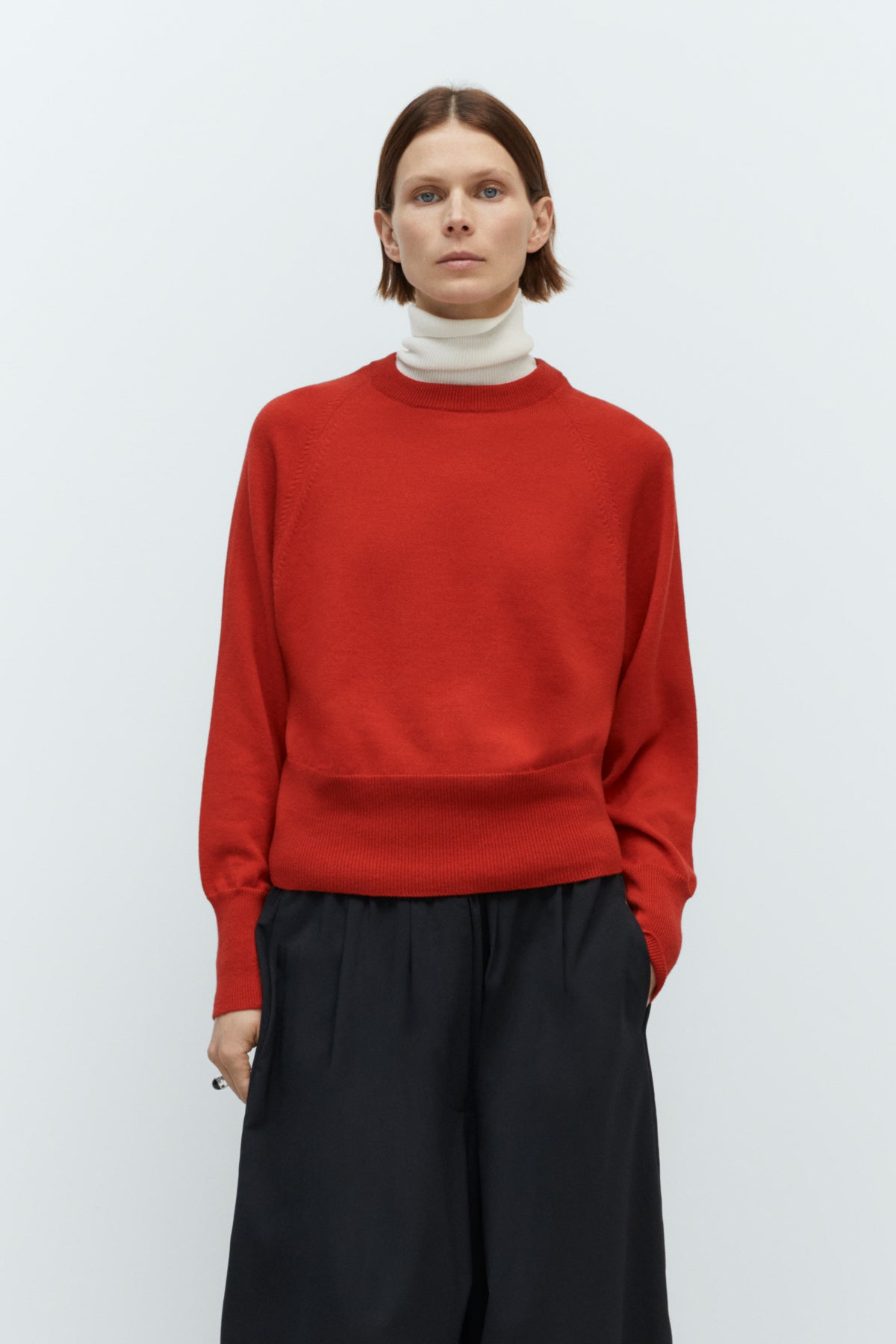 Merino Wool Sweater in Red by CORDERA