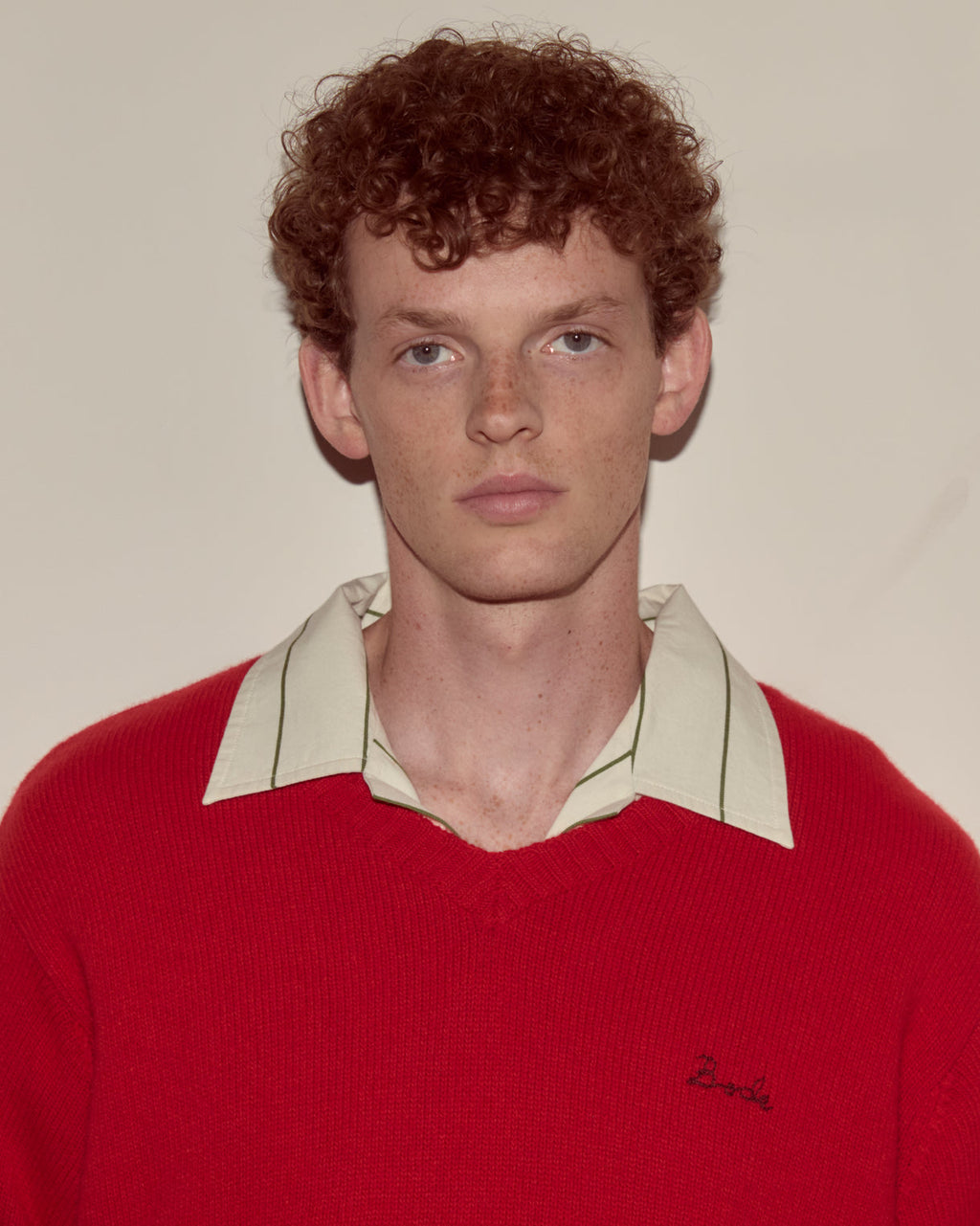 Currant Sweater in Red by Bode