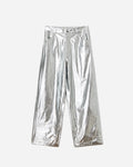 Cotton & Silk Pants in Silver by CORDERA