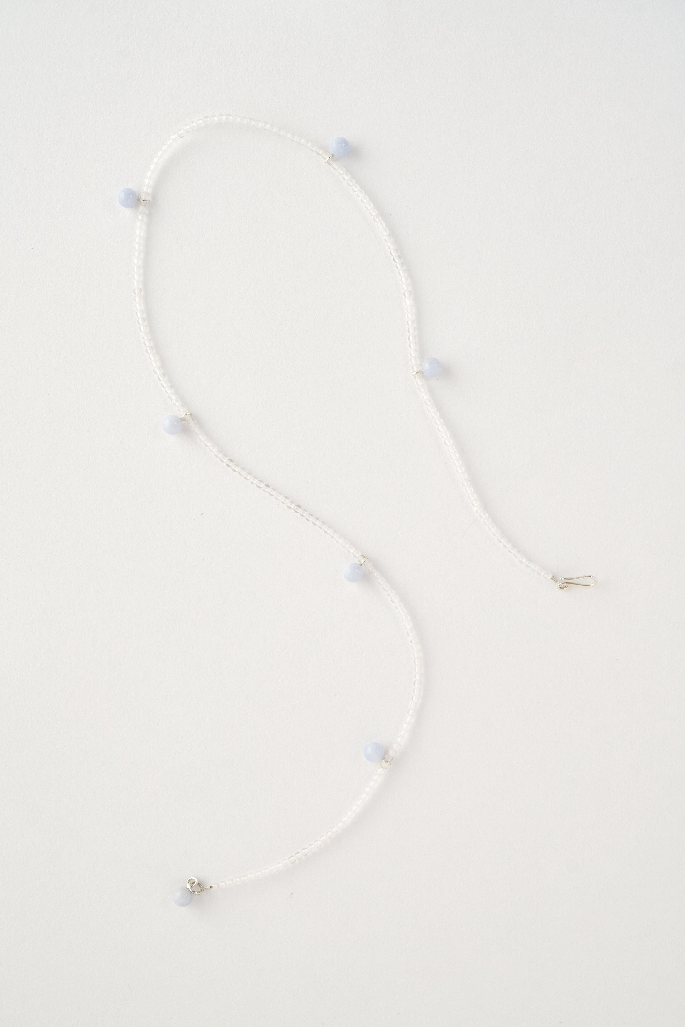 Crystal Dew Necklace Tiny in Chalcedon