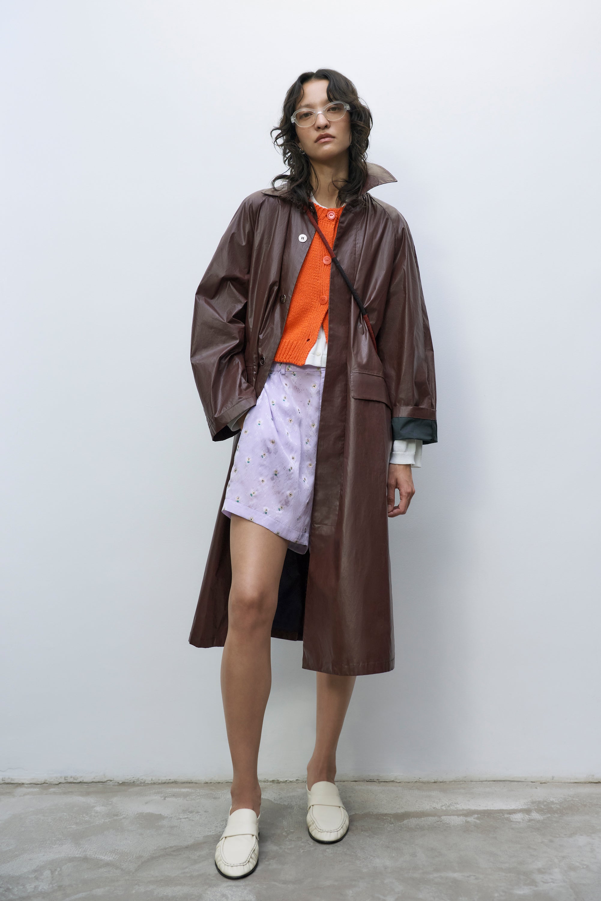 Trench Coat in Prune by CORDERA