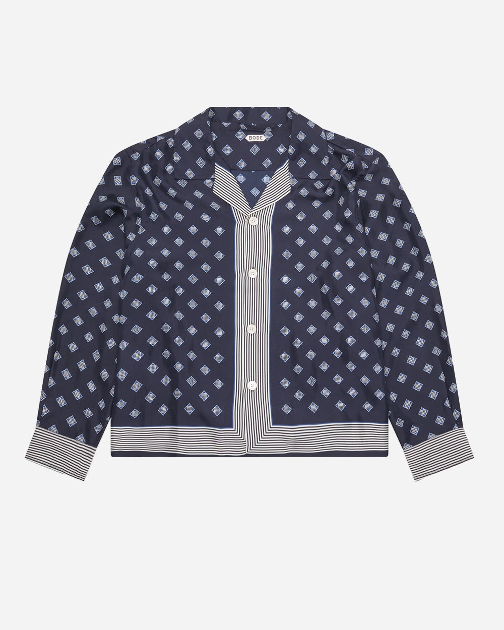Foyer Diamond Long Sleeve Shirt by Bode