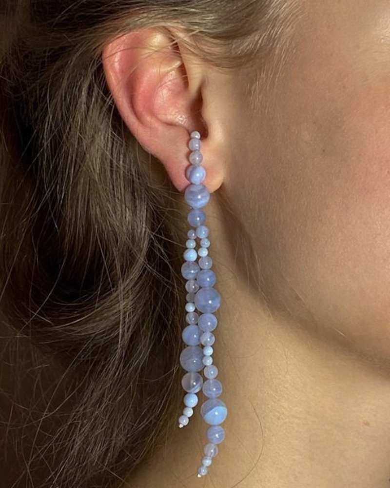 Lone Glyzinia Earrings No. 2 by Mussels and Muscles