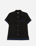 Heart Deco Short Sleeve Shirt in Black by Bode