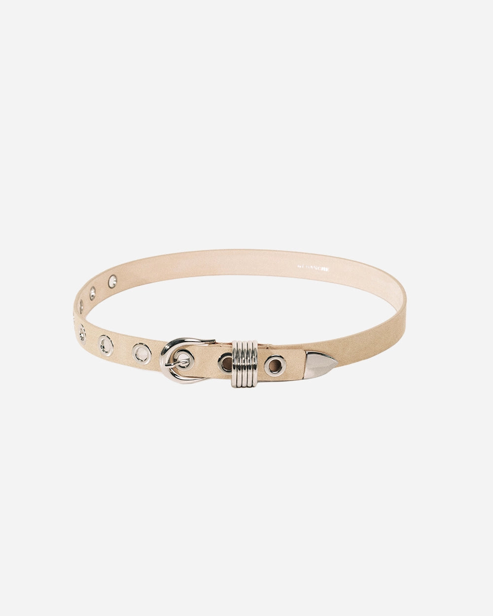 Hollyhock 10 Rivet Suede in Beige & Silver by Déhanche