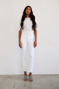The Rib Elbow Crew in White by Jamie Haller