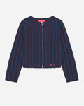 Keyboard Zip Cardigan in Port by Eckhaus Latta