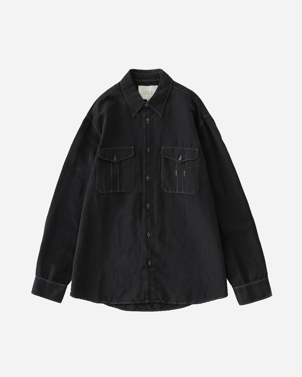 Louro Shirt in Black Grape by Studio Nicholson