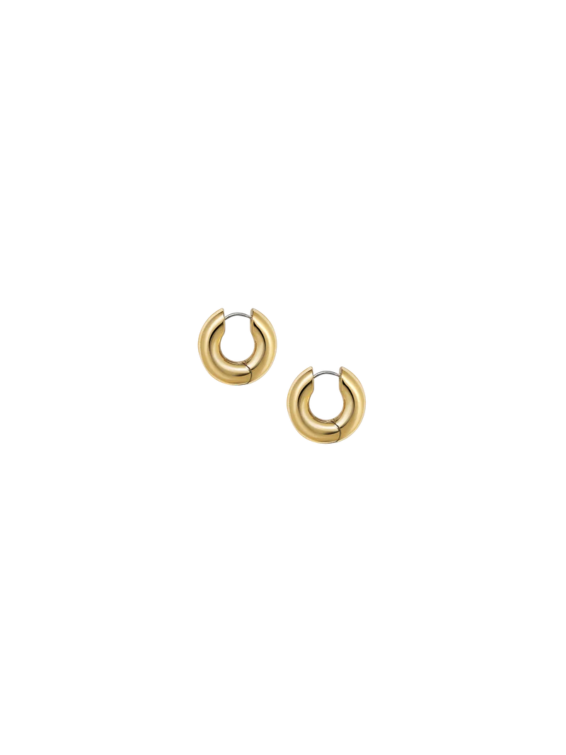 Medium Terra Hoops in Gold