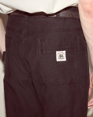 Embroidered Denim Knolly Brook Trousers in Black by Bode