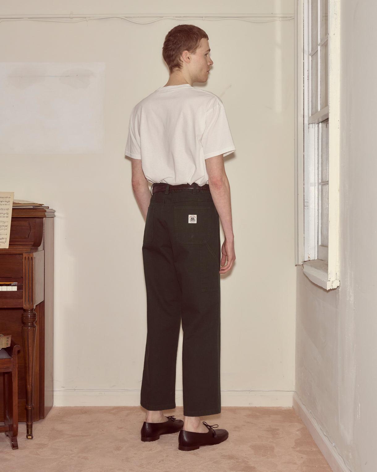 Twill Knolly Brook Trousers in Dark Green by Bode