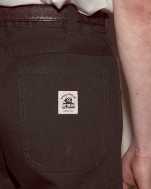 Twill Knolly Brook Trousers in Dark Green by Bode