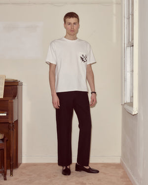 Beaded Leaf Pocket Tee by Bode