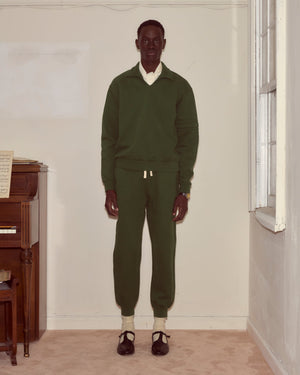 Crew Polo in Dark Green by Bode