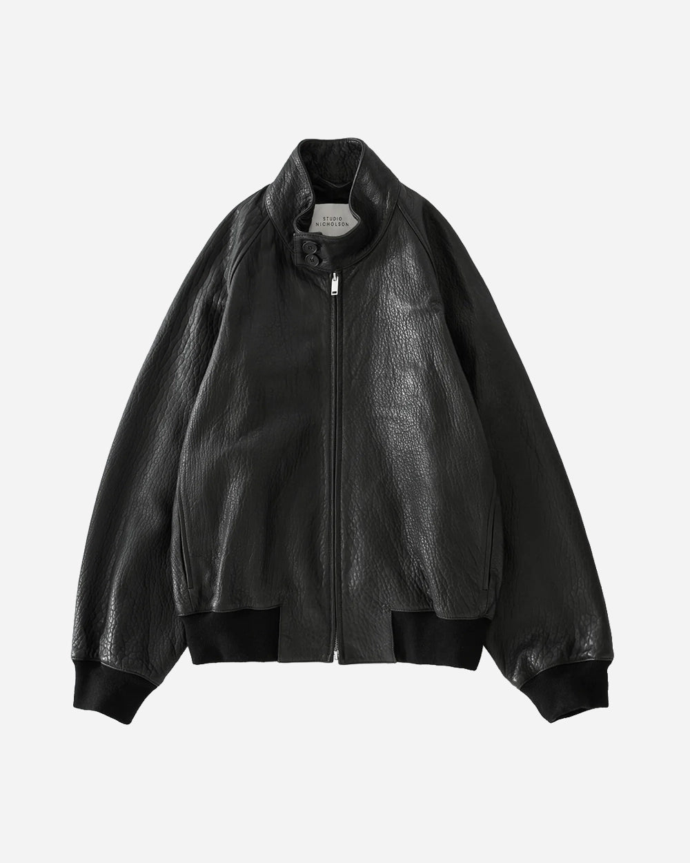 Over Leather Jacket in Black by Studio Nicholson