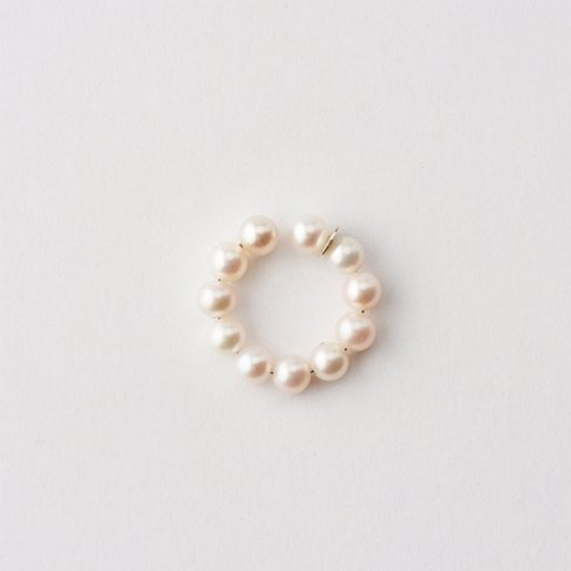 Pearl Spheres Earcuff by Mussels and Muscles