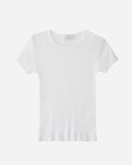 Pointelle Perla Tee in White by Gil Rodriguez