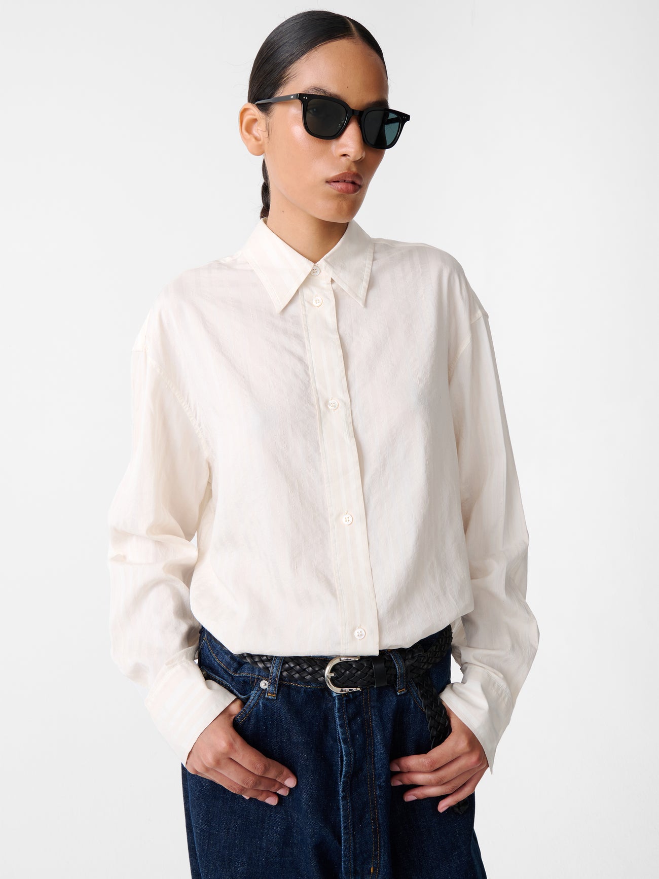 Rouen Shirt in Chalk by Studio Nicholson