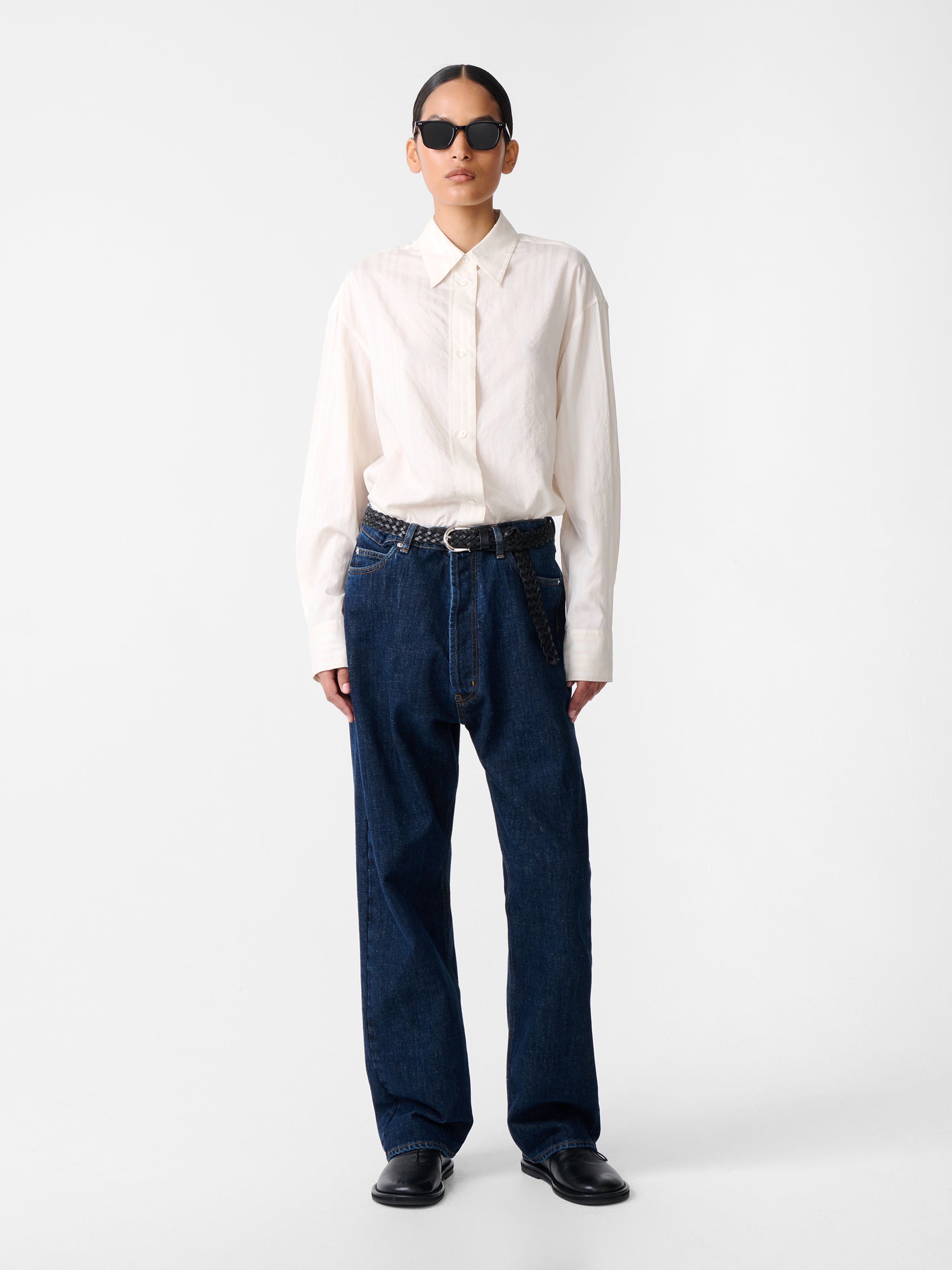 Rouen Shirt in Chalk by Studio Nicholson