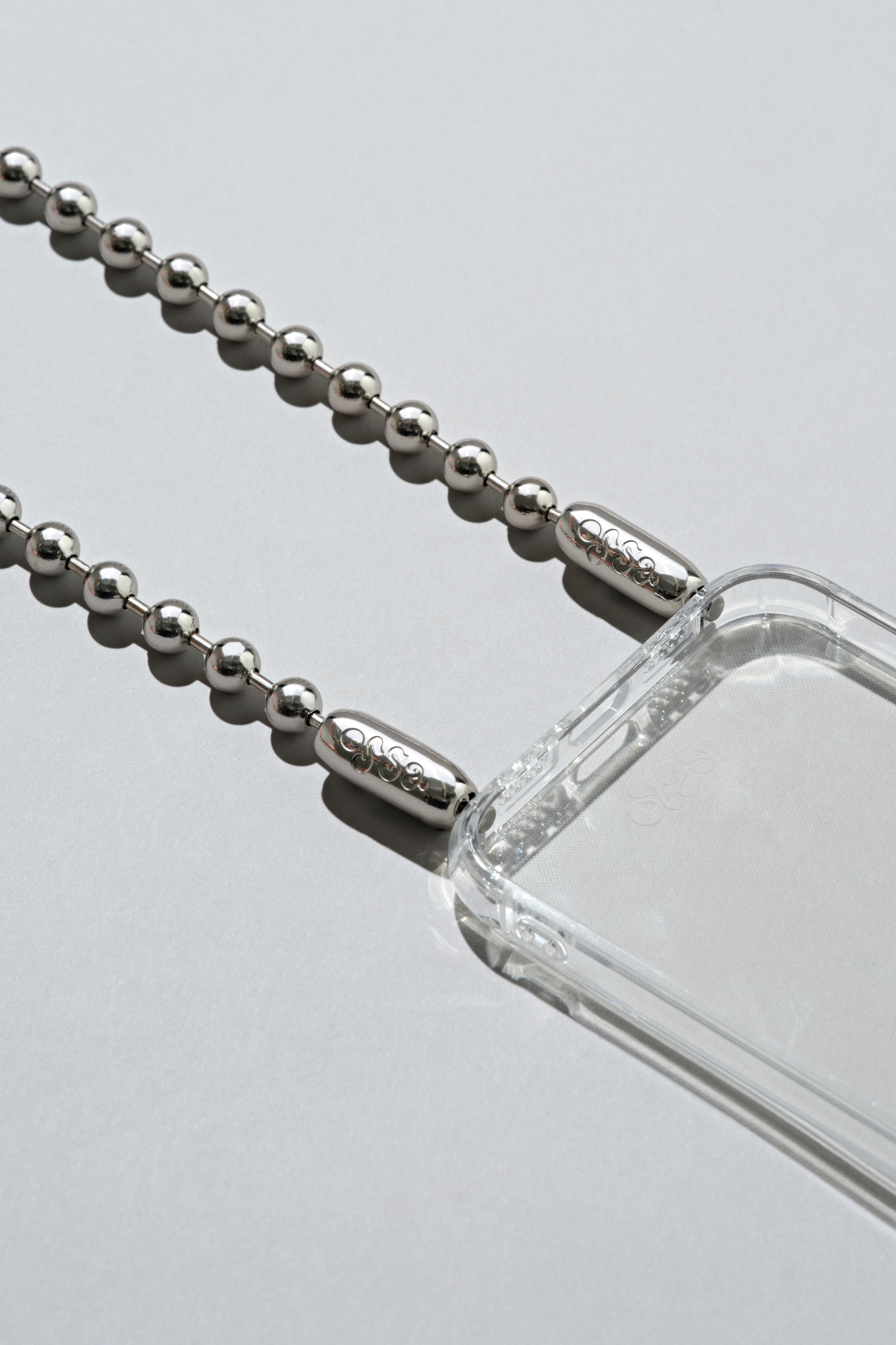 Ballchain Wristlet in Rhodium by Ossa