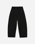 Satin Curved Pants in Black by CORDERA