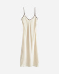 Silk Bias Slip Dress in Cream by Comme Si