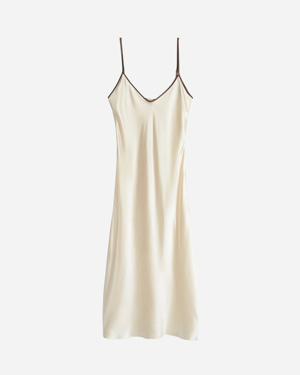 Silk Bias Slip Dress in Cream by Comme Si