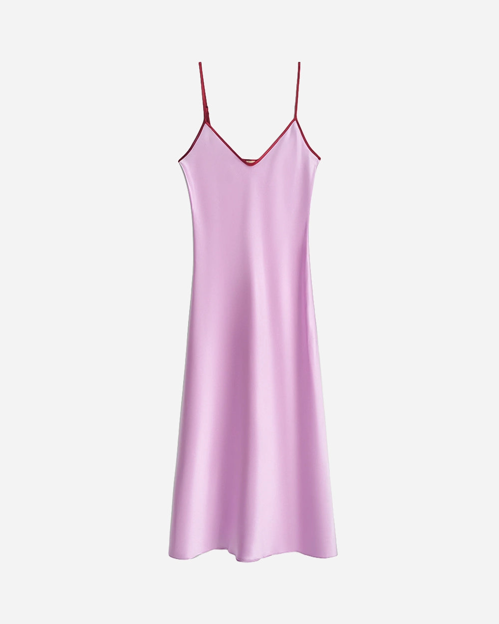 Silk Bias Slip Dress in Dahlia by Comme Si