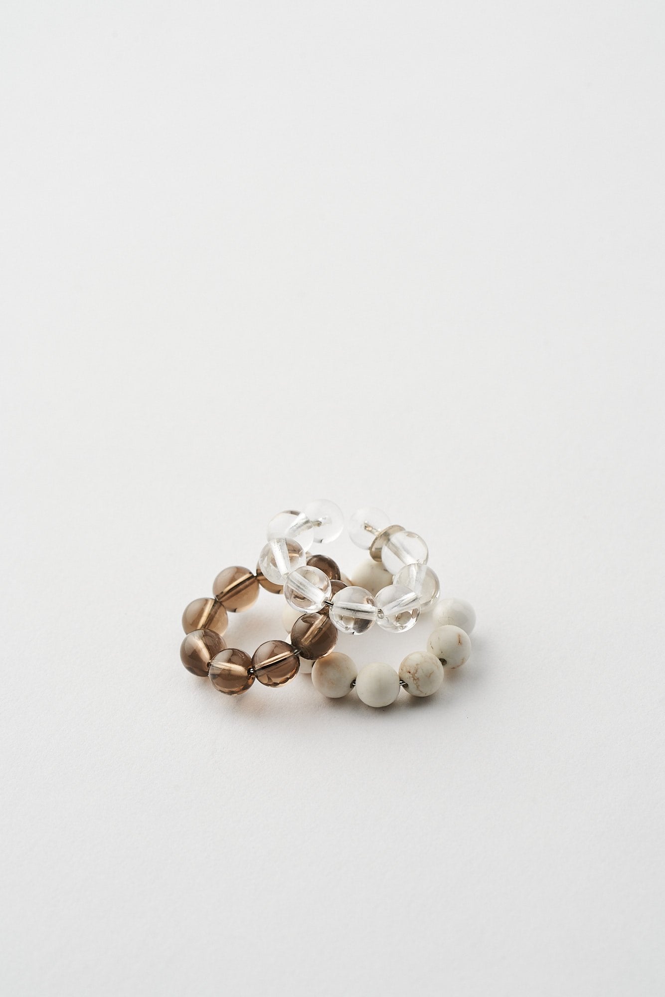 Spheres Earcuff in Rock Crystal by Mussels and Muscles