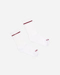 The Tennis Sock in White & Maroon Stripe by Comme Si