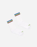The Tennis Sock in White & Multi Stripe by Comme Si