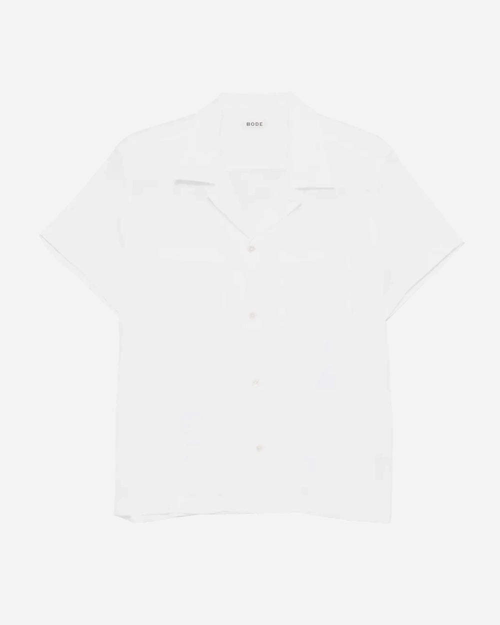 Voile Short Sleeve Shirt in White by Bode