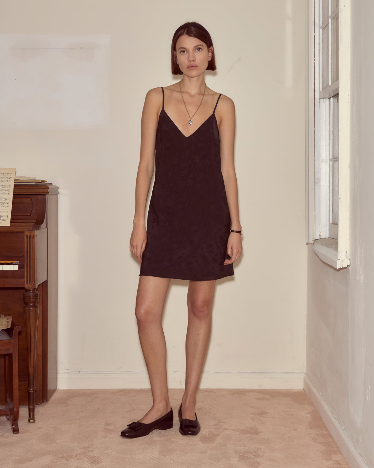 Moonflower Jaquard Short Slip by Bode