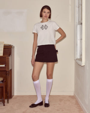Diamond Monogram Tee by Bode
