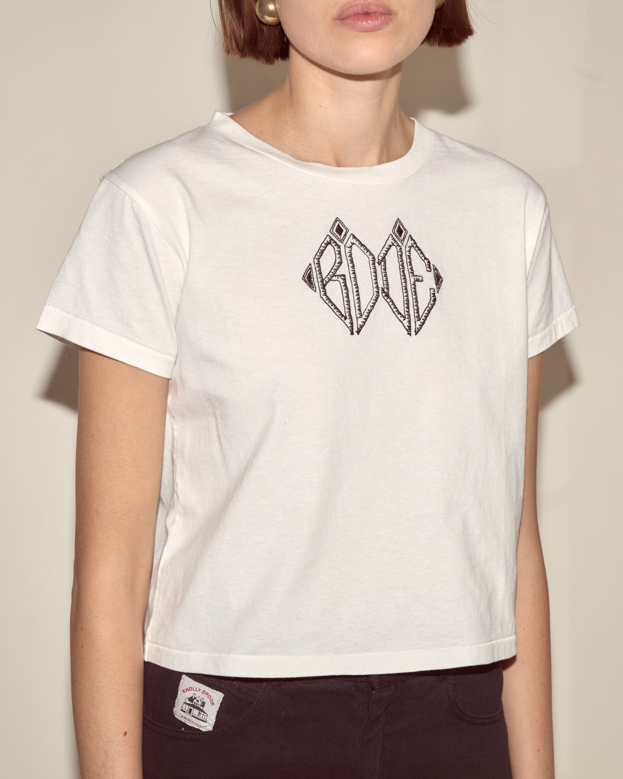 Diamond Monogram Tee by Bode