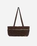 Wooden Beads Mini Bag in Brown by CORDERA