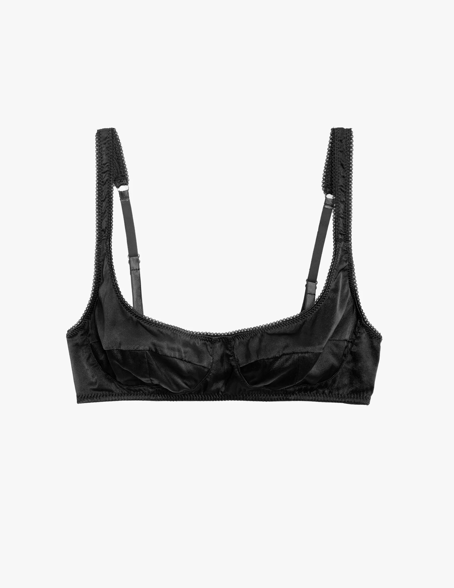 Black sports bra on a white background