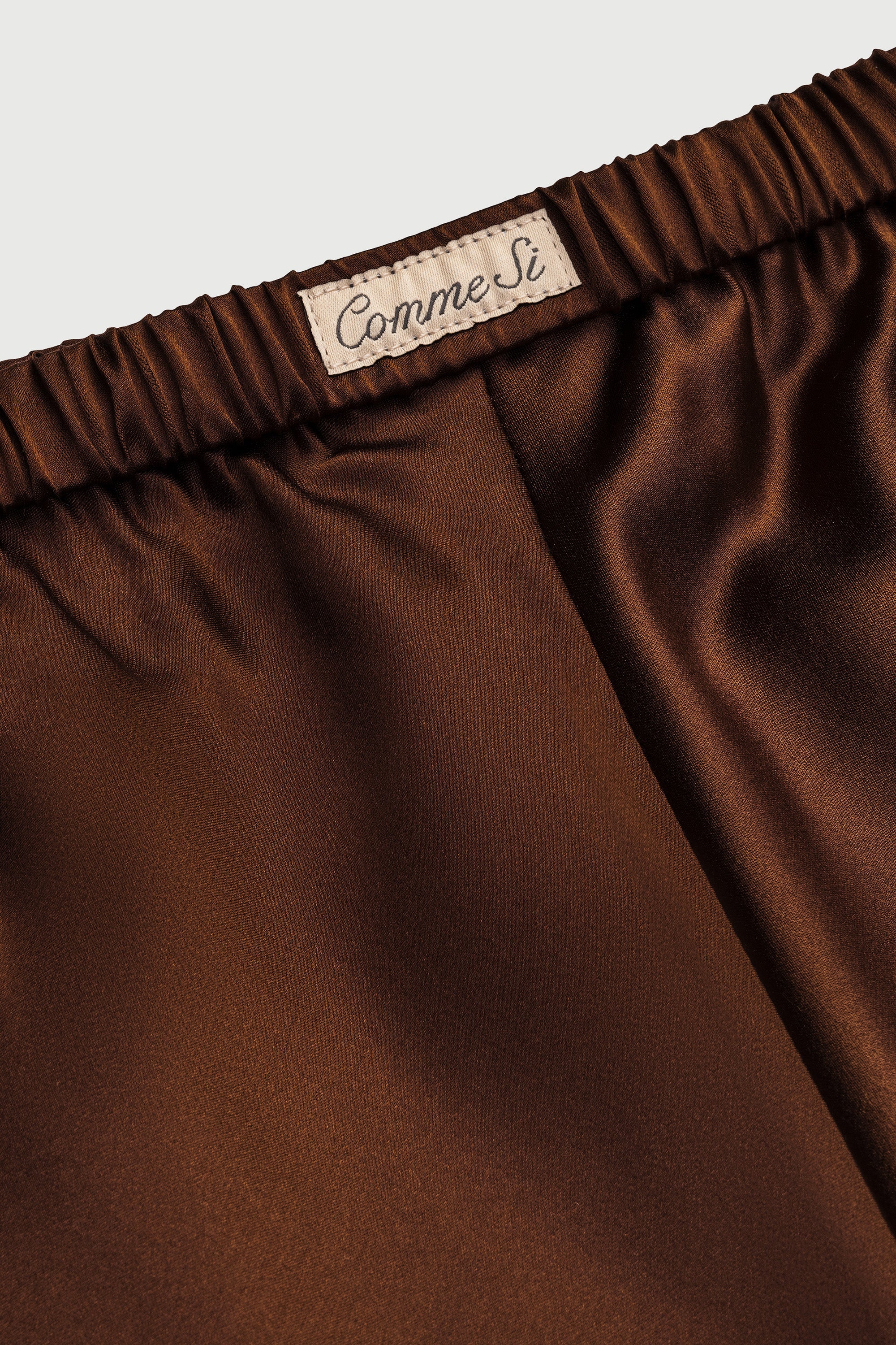 Silk Bias Pant in Espresso by Comme Si
