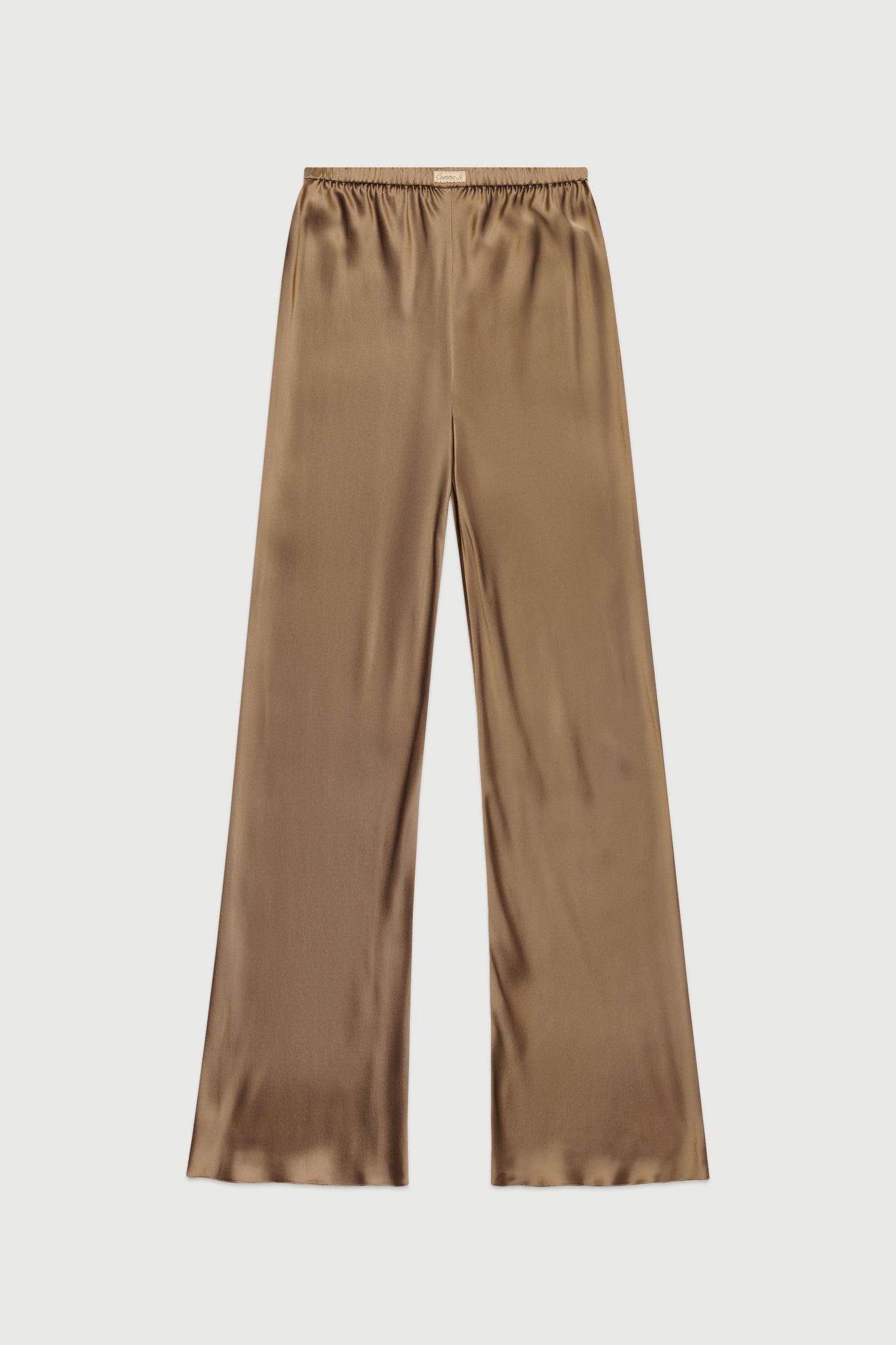 Silk Bias Pant in Taupe by Comme Si